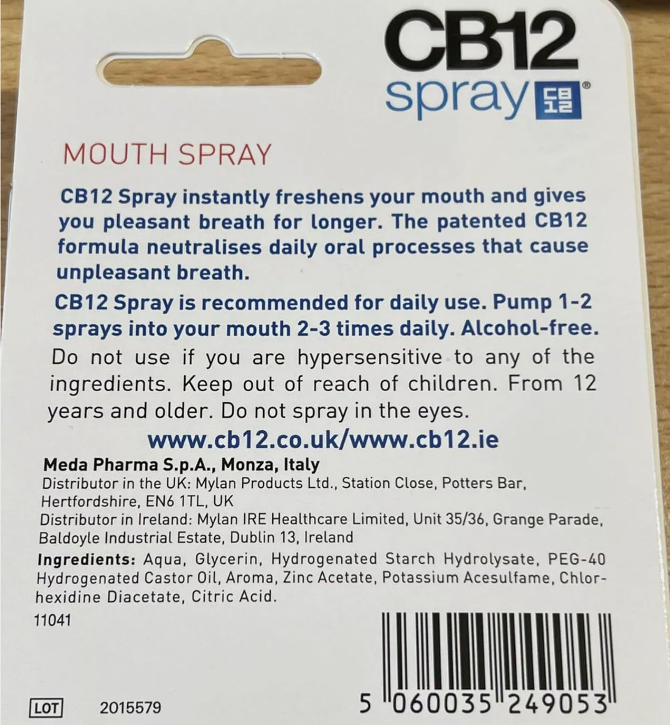 CB12 Mint/Menthol Mouth Spray (2)