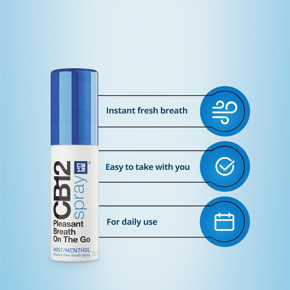 2 x CB12 Spray 15 ml for Fresh Breath Without Alcohol