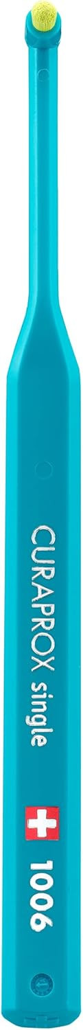 Curaprox CS 1006 Single-Tuft Toothbrush  Precision Gumline Cleaning  Perfect for Braces, Implants & Solo Technique  Gentle Curen® Filaments for Pro-Level Oral Care
