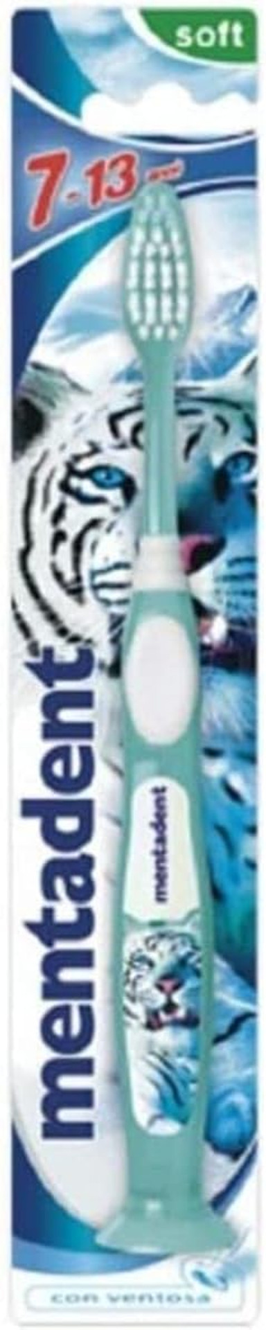 Mentadent - Toothbrush, with suction cup, Assorted colors
