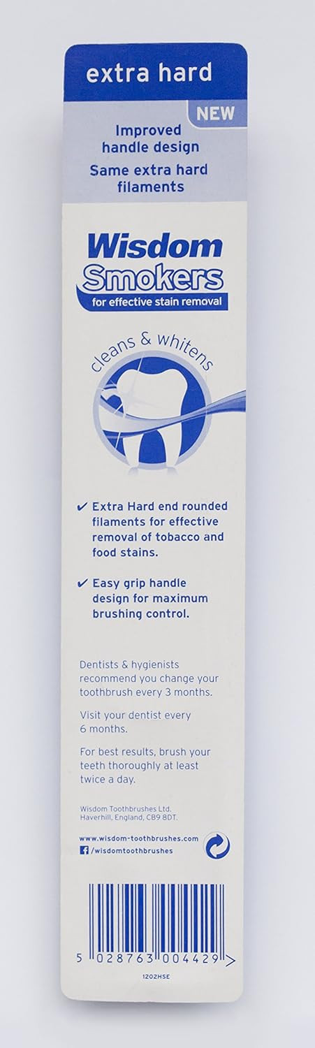 Wisdom Smokers Extra Hard Brush Toothbrush