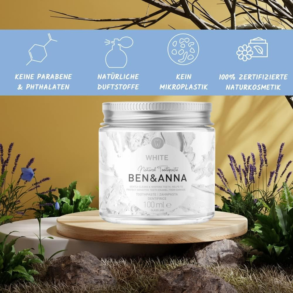 Ben & Anna Whitening Toothpaste Fluoride Free 100ml