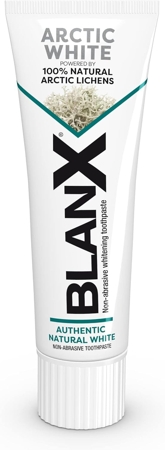 BlanX Arctic White Toothpaste | Unique formulation of Arctic lichen for Natural whitening |mint flavour |Suitable for vegans| 75ml