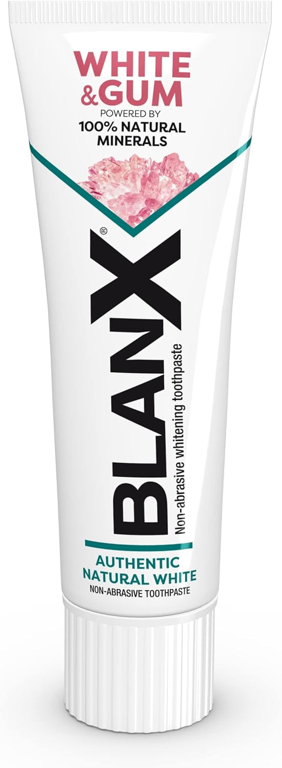BlanX White & Gum Toothpaste | Natural volcanic minerals| mint flavour | Suitable for Vegans | 75ml