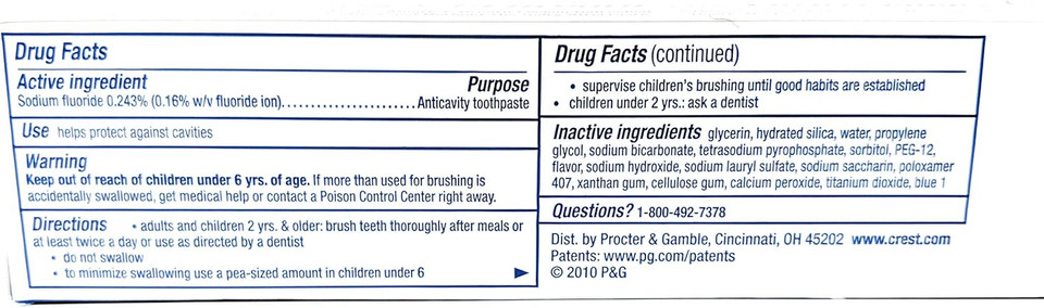 Crest Whitening Toothpaste - 8.2 Oz - 2 Pk