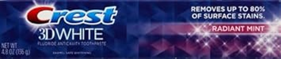 Crest 3D White Whitening Toothpaste - Radiant Mint 4.8 oz