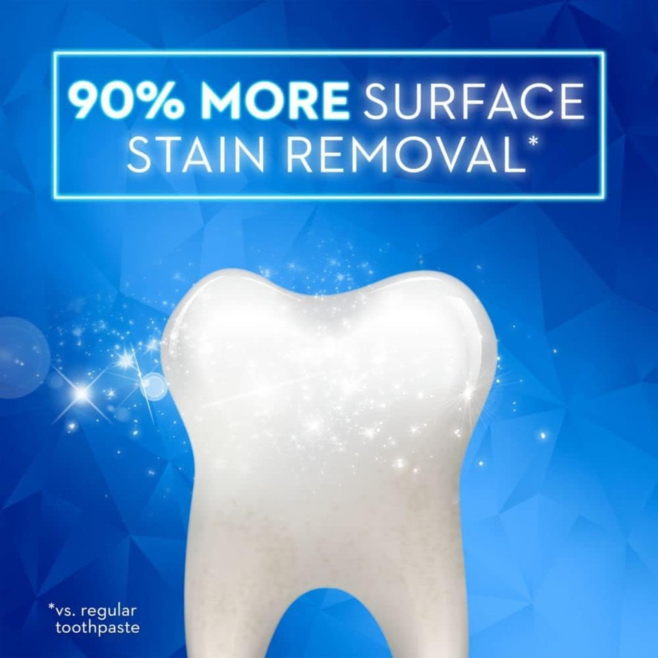 Crest 3D White, Whitening Toothpaste, Radiant Mint, 3.3 Ounce, Pack of 3