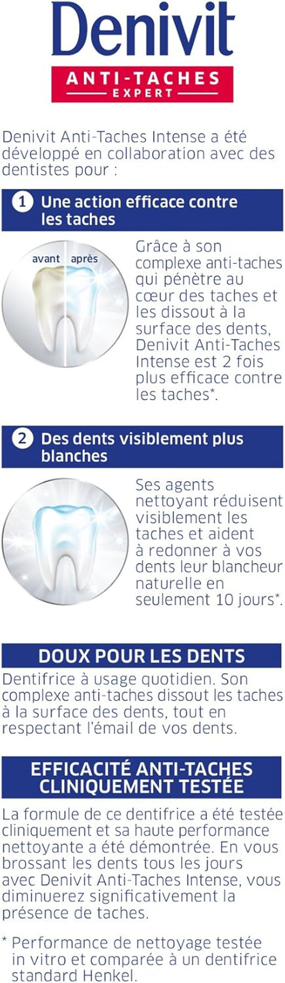 Denivit toothpaste "Anti Stains" 4 x 50 ml