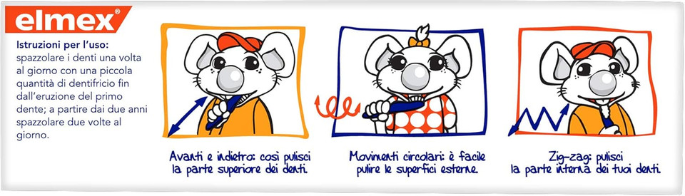 Elmex Baby Toothpaste 0-6 Years, With Reduced Concentration of Amine Fluoride To Protect Children's Teeth, Anticaria, 0% Dyes, 50 ml