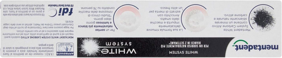 White Carbone attivo - whitening Toothpaste 75 ml