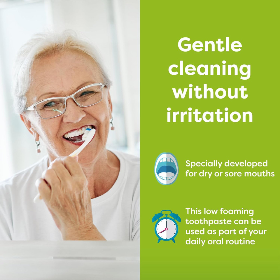 Oralieve Ultra Mild Toothpaste (1 x 75ml), SLS-Free Formula for Sore, Dry, Sensitive Mouths with Fluoride & Xylitol  Genuine Oralieve Toothpaste