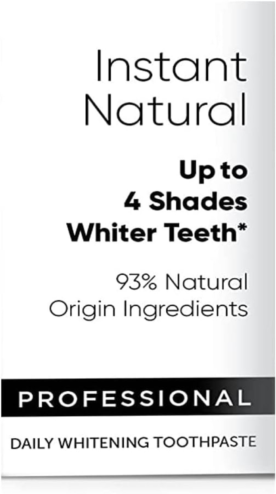Pearl Drops - Instant Natural Professional Daily Toothpaste with Charcoal - Up to 4 Shades White - (75ml) (Pack of 2)