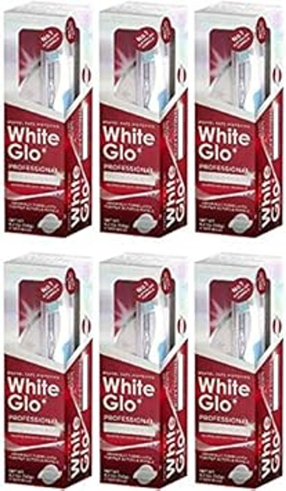 White Glo Professional Choice Whitening Toothpaste 6 Pack 150 gr