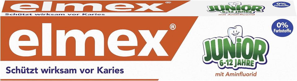 Elmex Junior Toothpaste, 6-Pack (6 x 75 ml)