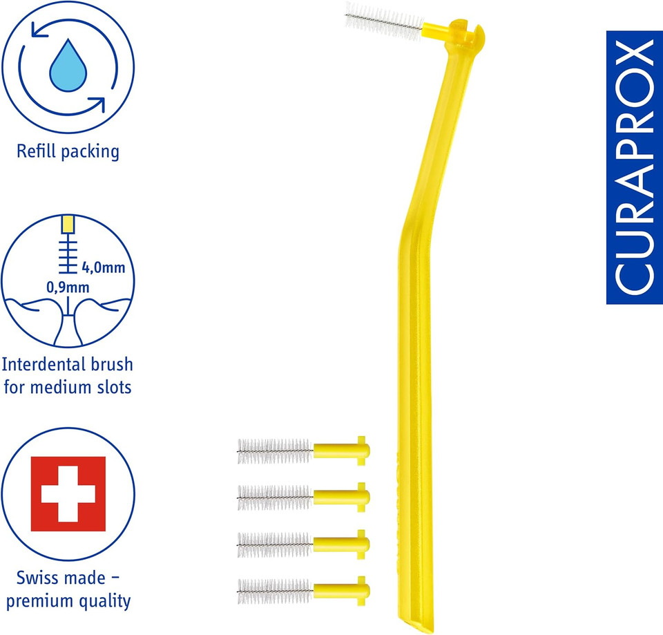 CURAPROX prime plus 09 gelb 5 Buersten+1 Halter 1 Packung