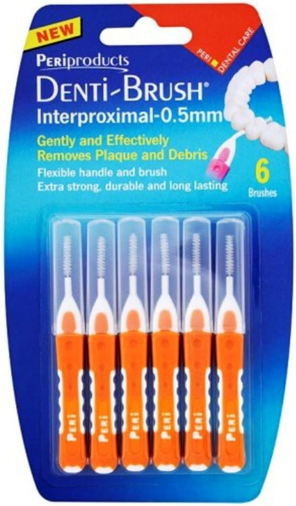 Denti-brush 6 Interproximal-0.5mm (Pack of 2)