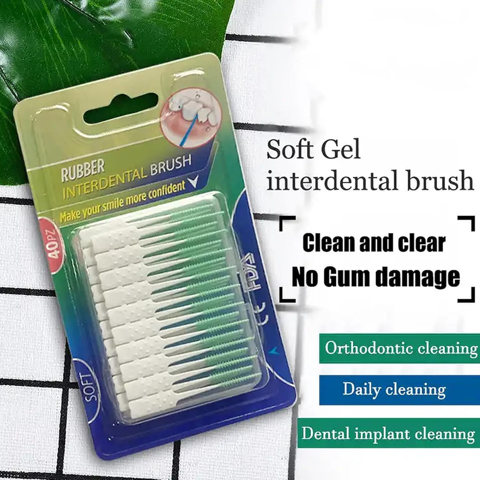 Boulton Interdental Brushes  Pack of 40 | Wire-Free Interdental Sticks for Teeth Clean Oral Hygiene Tooth Floss | Silicone Dental Picks Toothpick Toothbrushes Teeth Brushes (Blue - 1.0mm to 1.5mm) Boulton Interdental Brushes  Pack of 40 | Wire-Free Interdental Sticks for Teeth Clean Oral Hygiene Tooth Floss | Silicone Dental Picks Toothpick Toothbrushes Teeth Brushes (Blue - 1.0mm to 1.5mm)