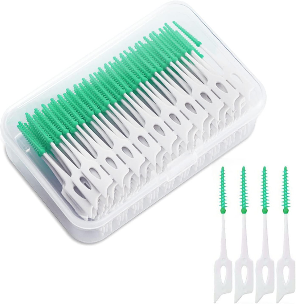 MIVAIUN 200 Pieces Interdental Brushes,Dual-Use Dental Floss Sticks,Silicone Dental Picks,Picks Interdental Brush,Portable Oral Tooth Clean,Tooth Gap Brush,Silicone Floss for Oral Cleaning (Blue) MIVAIUN 200 Pieces Interdental Brushes,Dual-Use Dental Floss Sticks,Silicone Dental Picks,Picks Interdental Brush,Portable Oral Tooth Clean,Tooth Gap Brush,Silicone Floss for Oral Cleaning (Blue)
