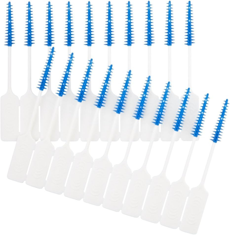 UltraDEX Wire Free Interdental Brush, Wire Free Flexible Floss Aid, Fluoride Coated, Medium/Large 40 Pack White