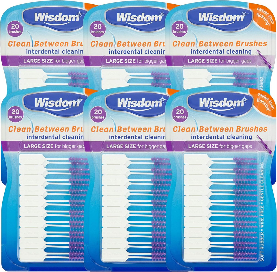 Wisdom Clean Between Interdental Medium Brushes, Green, Pack of 120
