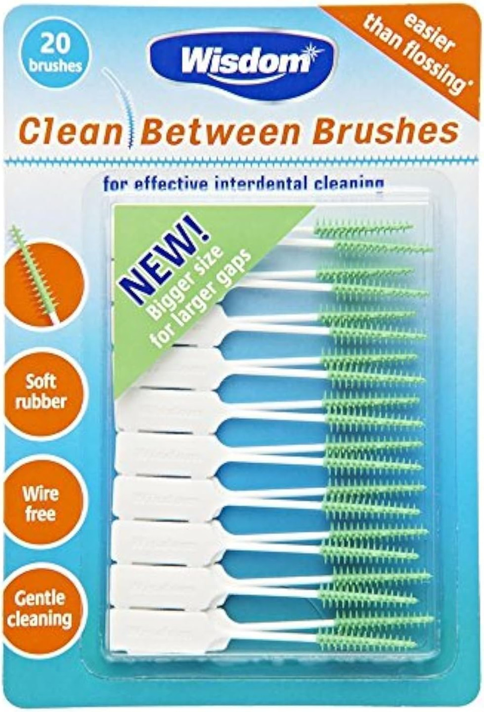 Wisdom Clean Between Interdental Brush, 20 Brushes