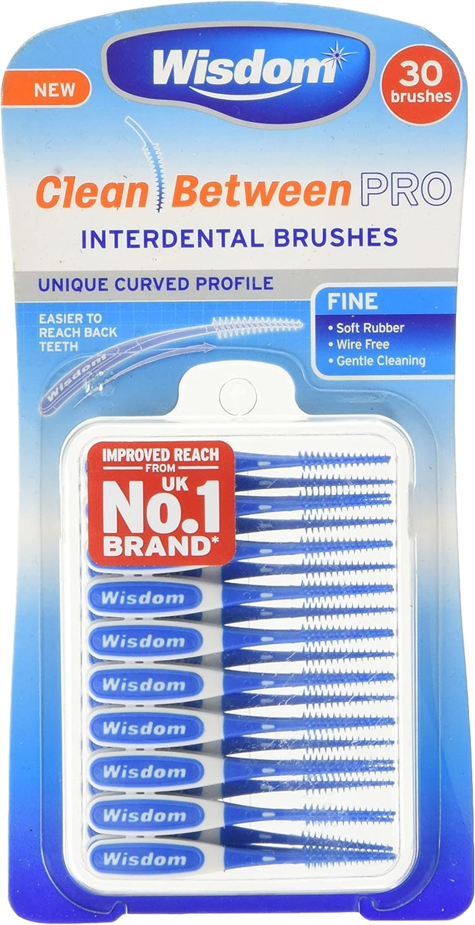 Wisdom Toothbrushes Clean Between Pro Interdental Brushes, Fine, Pack of 3, 90-Count, 100 g