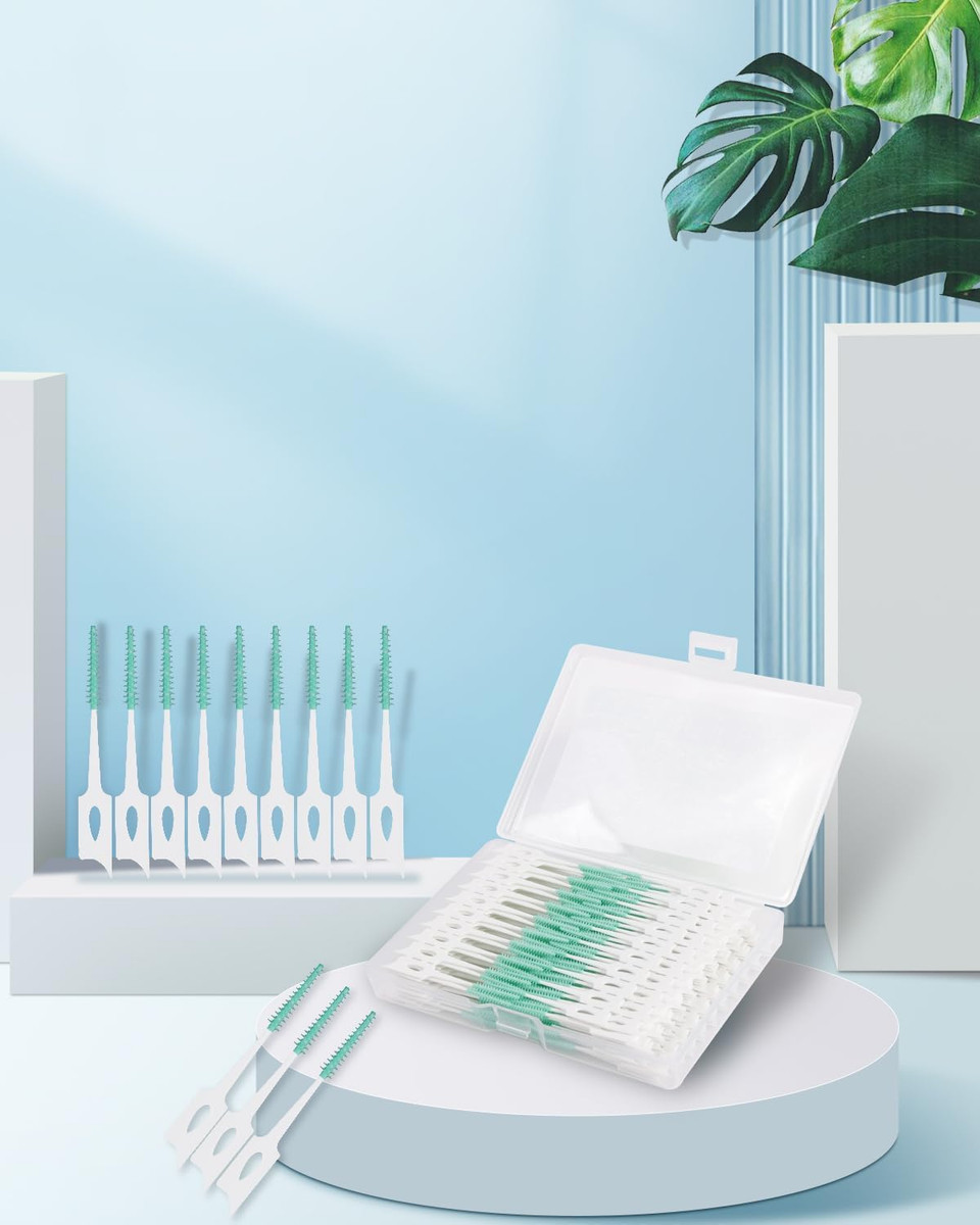 YEERSUO Silicone Interdental Brushes, Toothpick Brush Between Teeth, Floss Brush, Disposable for Cleaning, Toothbrush Cleaning Tool, Green Colors, 300 Pieces YEERSUO Silicone Interdental Brushes, Toothpick Brush Between Teeth, Floss Brush, Disposable for Cleaning, Toothbrush Cleaning Tool, Green Colors, 300 Pieces