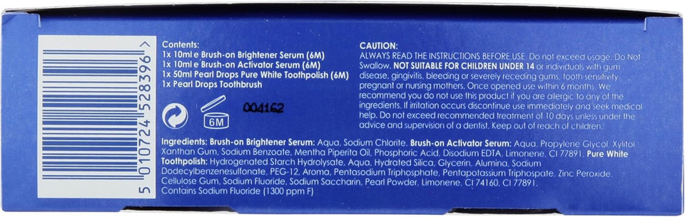 Pearl Drops - Pure White Kit - Specialist 3 Steps Whitening Treatment - Easy to use - Instant results