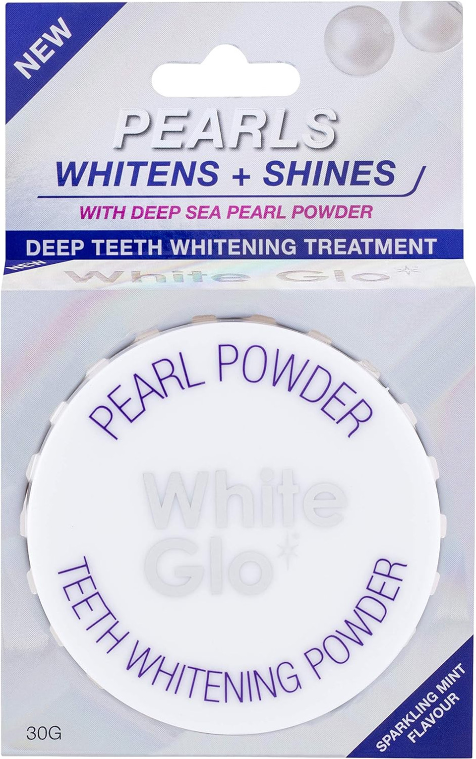 White Glo Pearls Whitens + Shines Pearl Powder Mint Flavour 30g Deep Teeth Whitening Treatment White Glo Pearls Whitens + Shines Pearl Powder Mint Flavour 30g Deep Teeth Whitening Treatment
