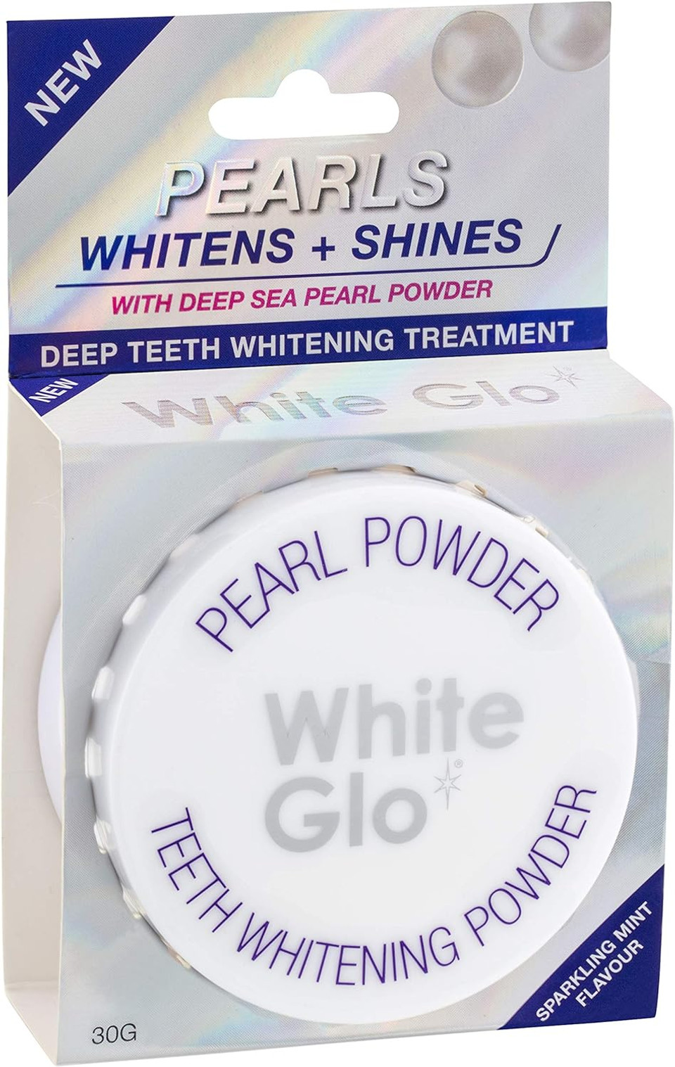 White Glo Pearls Whitens + Shines Pearl Powder Mint Flavour 30g Deep Teeth Whitening Treatment White Glo Pearls Whitens + Shines Pearl Powder Mint Flavour 30g Deep Teeth Whitening Treatment