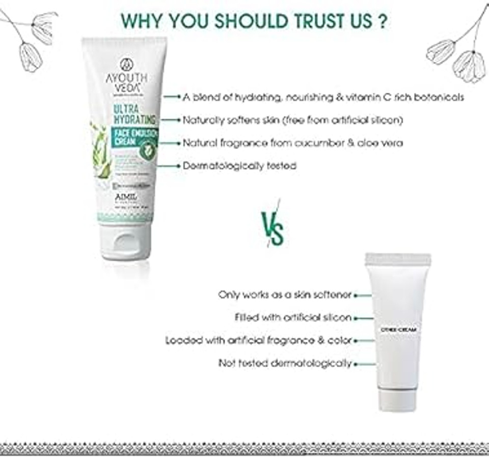 Avoka Naturals Ayouthveda Ultra Hydrating Face Emulsion Cream -60g