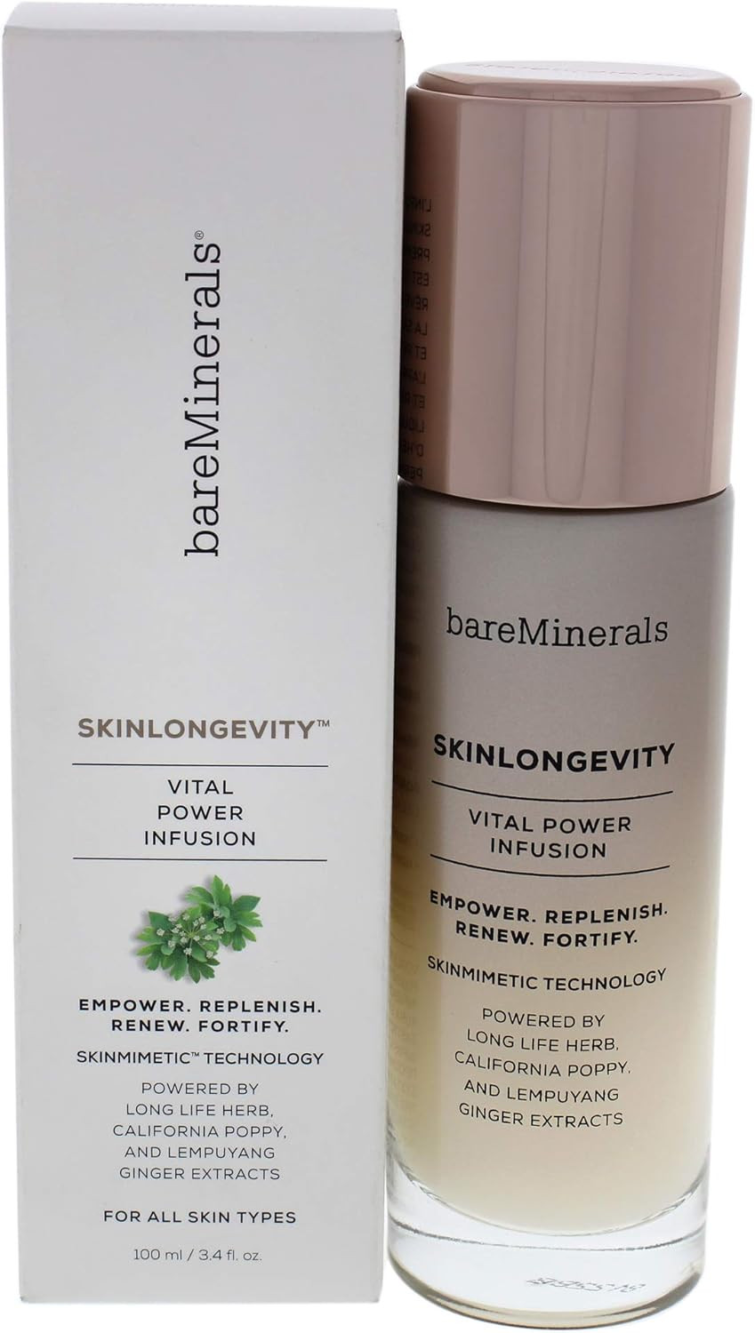 Skinlongevity Vital Power Infusion by bareMinerals for Unisex - 3.4 oz Serum