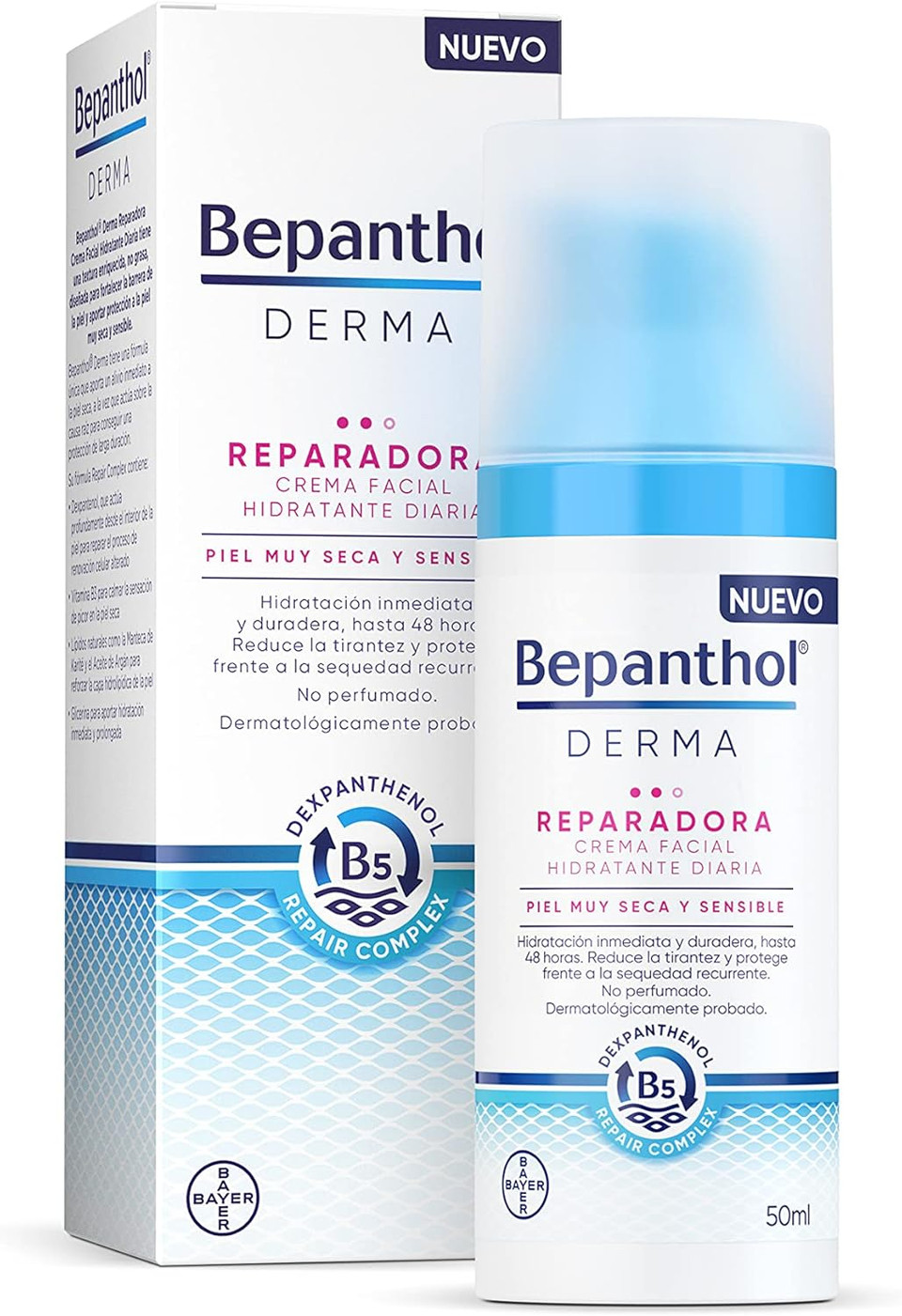 Bepanthol Derma Repair Day Moisturising Cream, Very Dry and Sensitive Skin 50 ml