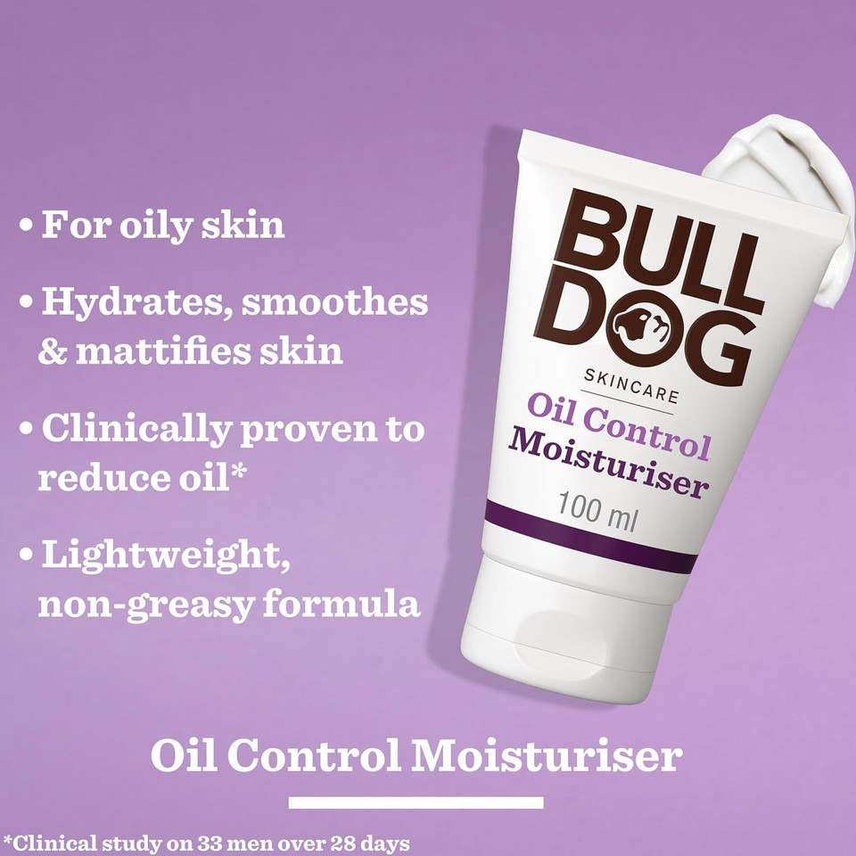 Bulldog Skincare Oil Control Moisturiser 100ml - Moisturiser for Men - For Oily Skin