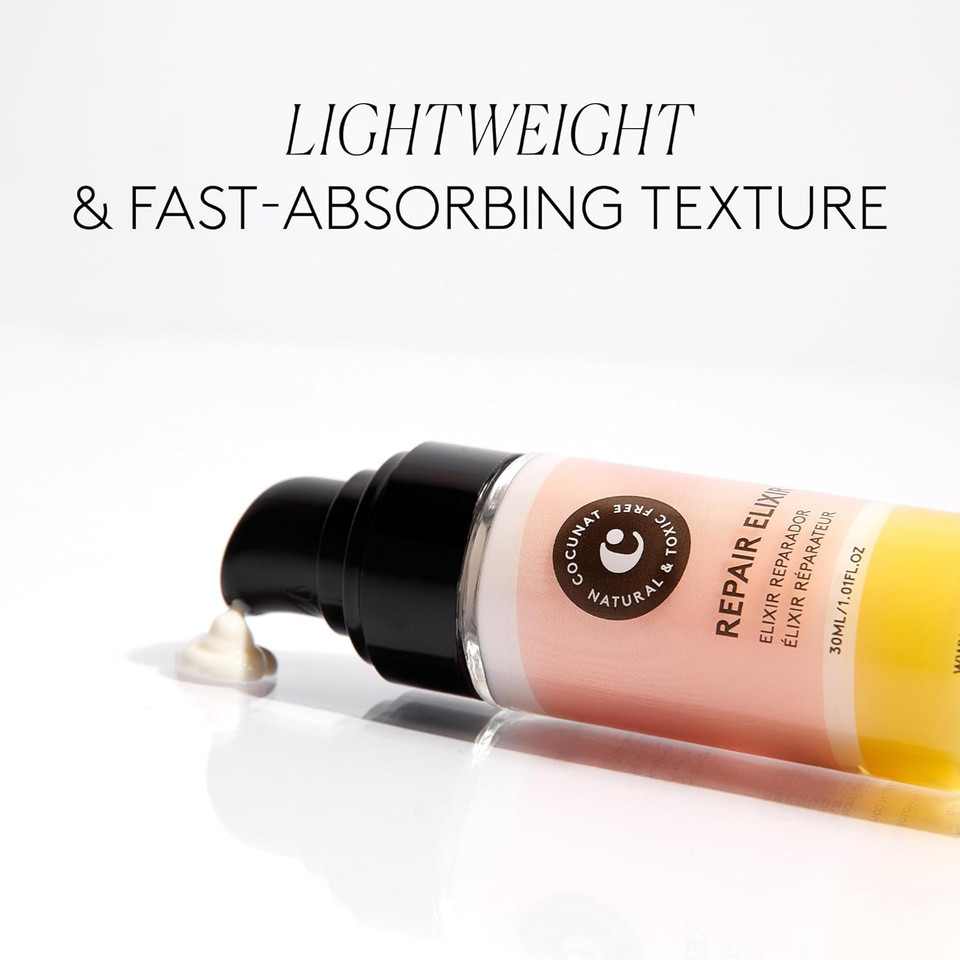 COCUNAT - Repairing Elixir - Rejuvenating and Firming Facial Serum - Hyaluronic Acid - All Skin Types - Light and Fast Absorbing Texture - 30ml