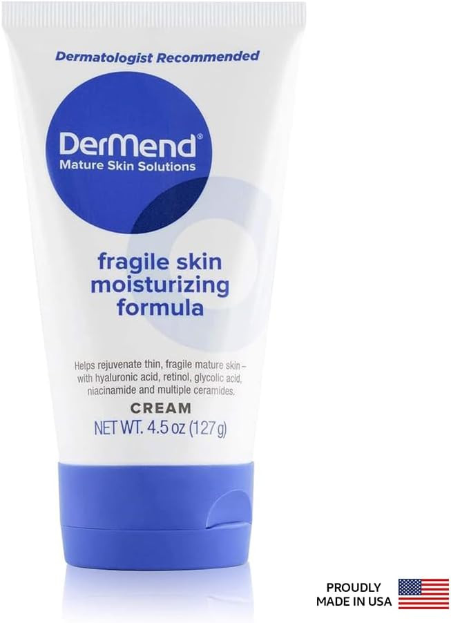 Dermend Specialized Fragile Skin Moisturizing Cream: Formula to Restore & Rejuvenate Mature Skin - 4.5 Oz Tube