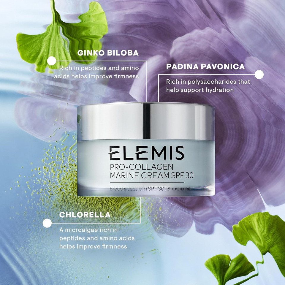 ELEMIS Pro-Collagen Marine Cream  SPF 30, Rose & Ultra-Rich  Anti-Aging Moisturizer for Fine Lines & Wrinkles  Hydrating Day Cream, 50ml & 100ml Sizes Available