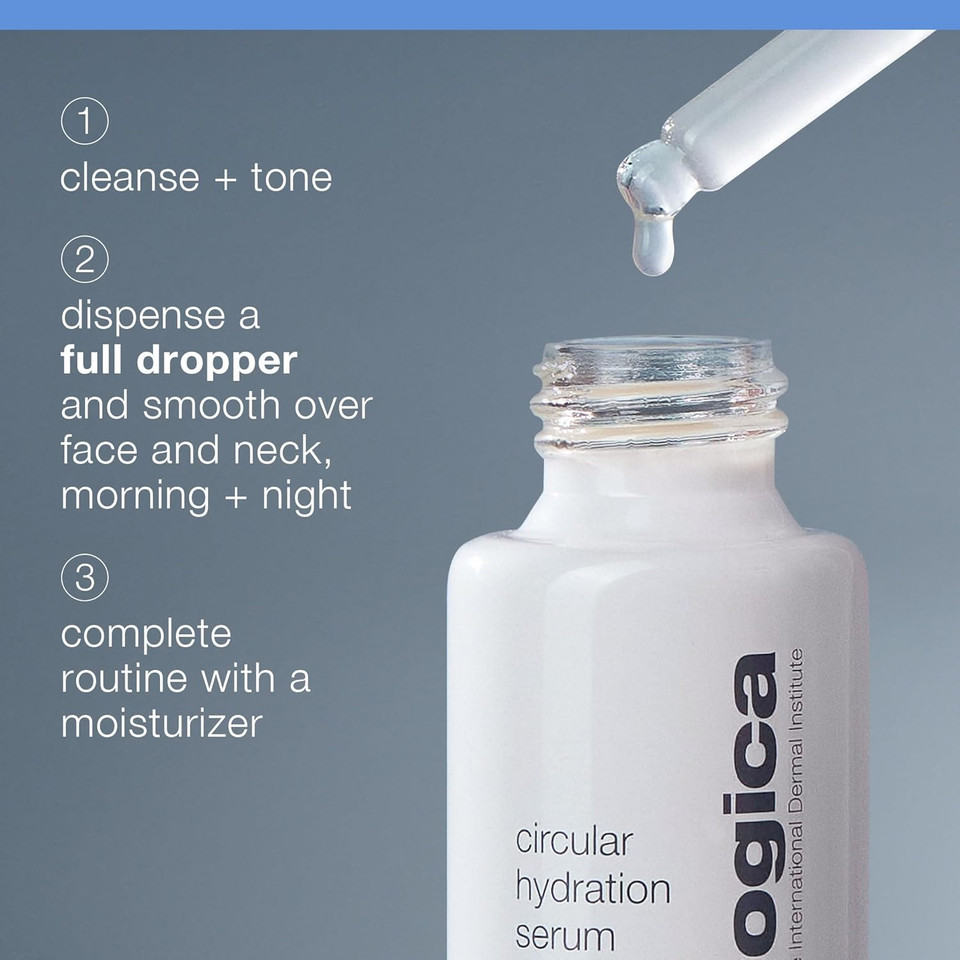 Dermalogica Circular Hydration Serum, Hyaluronic Acid Serum For Face, Deep Hydrating Serum - Delivers Long-Lasting Hydration To Help Prevent Future Dehydration