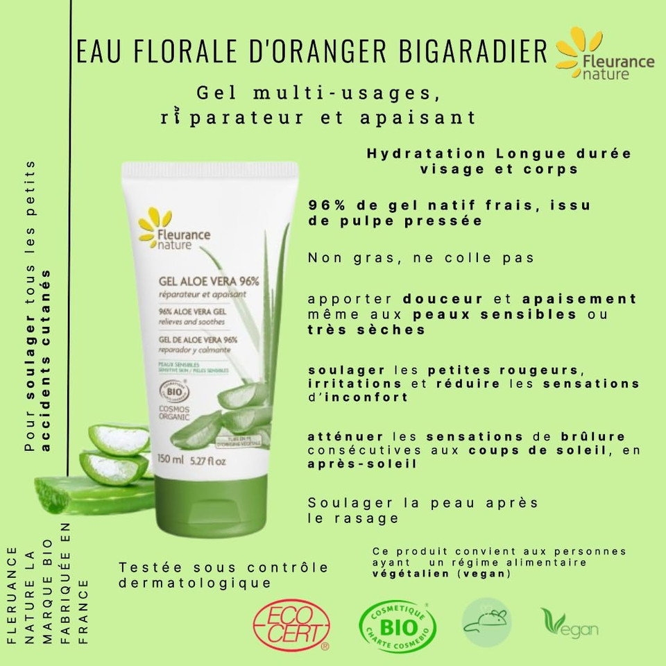Gel Aloe Vera 96% Bio Nueva fórmula