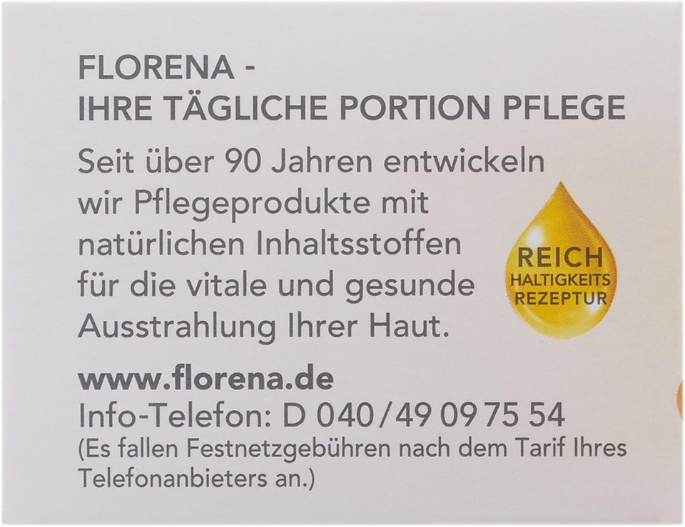 Florena Anti-Wrinkle Day Cream Q10 & Apricot Kernel Oil, Vegan, 1er Pack (1 x 50 ml
