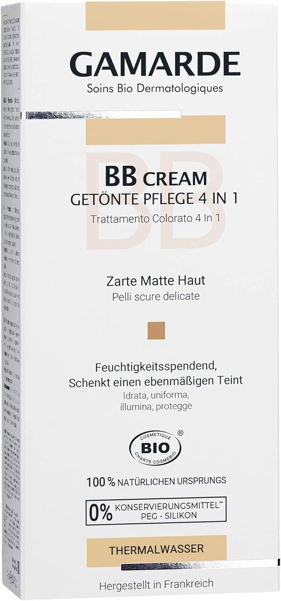 Gamarde Organic BB Cream 4-in-1 Tinted Moisturiser 40g - Dark Skins