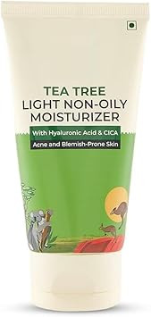 Australian Tea Tree Oil-Free Moisturizer  80g | For Oily & Acne-Prone Skin | With Hyaluronic Acid & CICA | Lightweight, Non-Oily Face Moisturizer for Men & Women