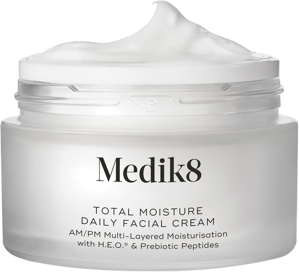 Medik8 Total Moisture Daily Facial Cream  Hyaluronic Acid Moisturiser, Day & Night Face Cream, Clinically Proven Instant, Deep & Lasting Moisturisation, Fragrance-Free For All Skin Types  50 ml Medik8 Total Moisture Daily Facial Cream  Hyaluronic Acid Moisturiser, Day & Night Face Cream, Clinically Proven Instant, Deep & Lasting Moisturisation, Fragrance-Free For All Skin Types  50 ml