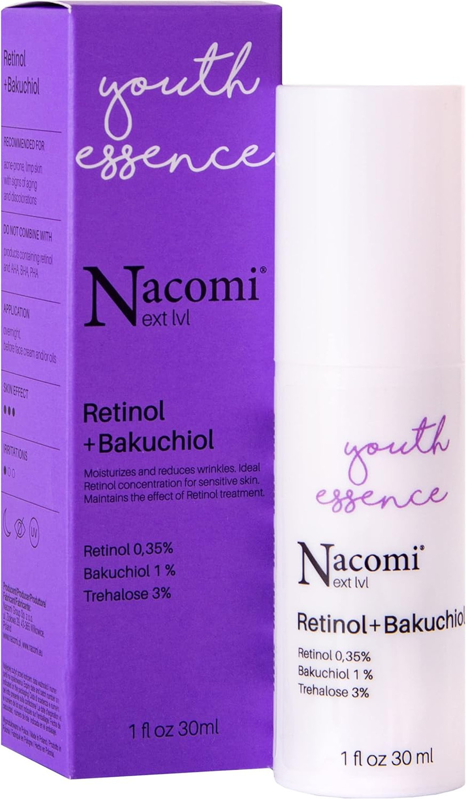 Nacomi NL Retinol 0.35% + Bakuchiol 1% Sensitive Serum 30 ml