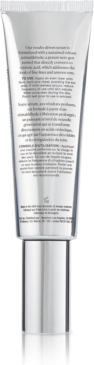 Naturium Retinaldehyde Cream Serum 0.05%, Advanced Anti-Ageing & Smoothing Face & Skin Care | 1.7 FL OZ / 50 ML