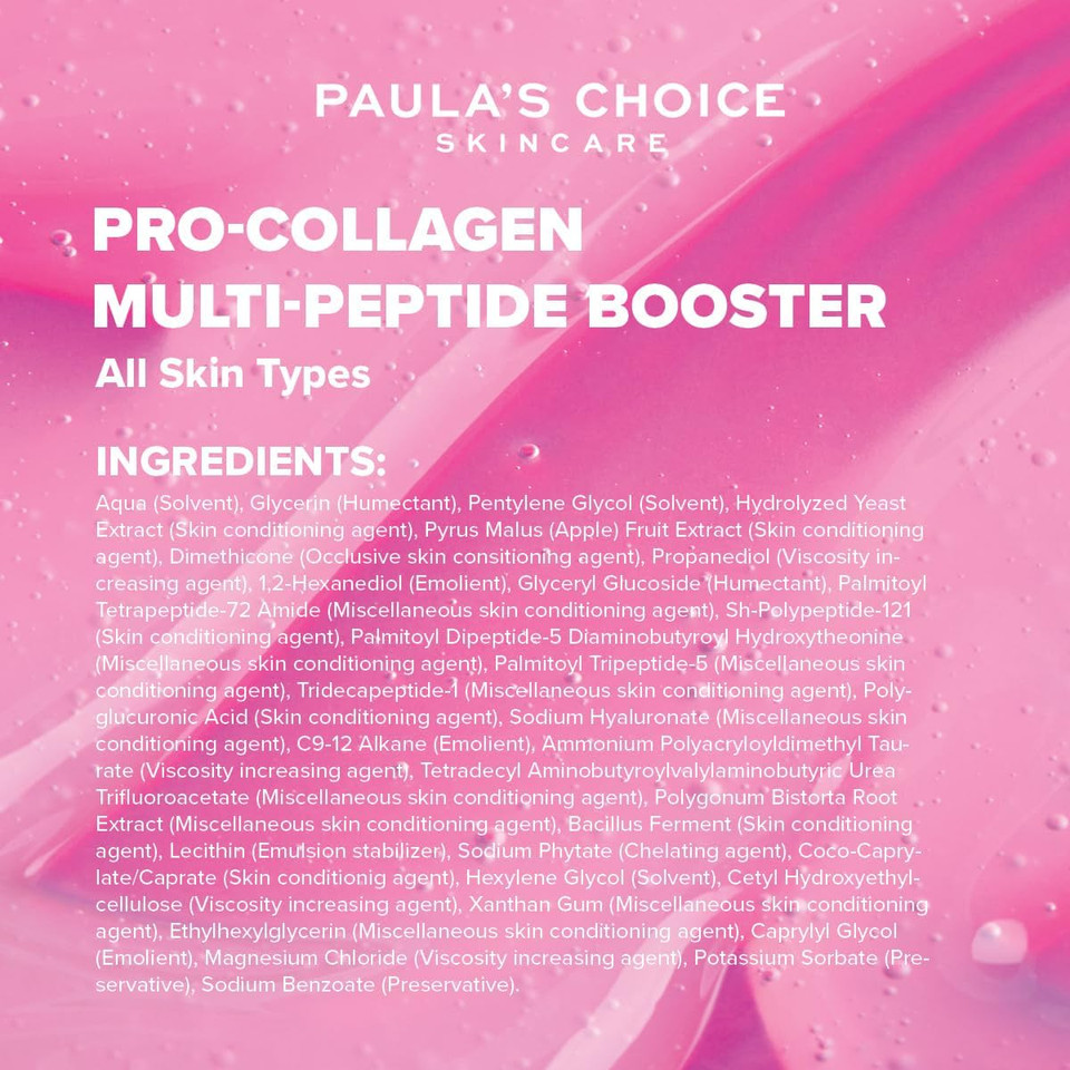 Paula's Choice Pro - Collagen Multi-Peptide Booster - Peptide Serum Visibly Smooths Fine Lines & Reduces Wrinkles - with Hyaluronic Acids - All Skin Types - 20 ml