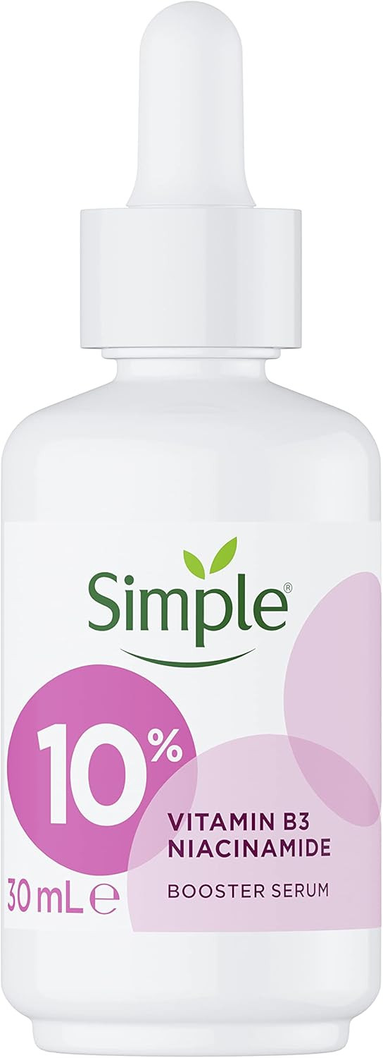 Simple 10% Niacinamide (Vitamin B3) Booster Serum Serum Skin Care Product Suitable for all Skin Types for Even Skin Tone and Texture 30 ml