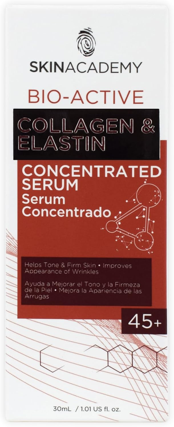 Skin Academy Bio-Active | Collagen & Elastin Micro Serum | 45+ Tones & Firms Skin | 30ml