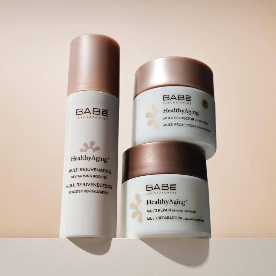 Laboratorios Babé - Multi | HealthyAging+ | Renewing Moisturizing Night Face Cream 50ml | Nourishing | Regenerating | Young Look | Collagen | Sensitive Skin | Anti-Wrinkle