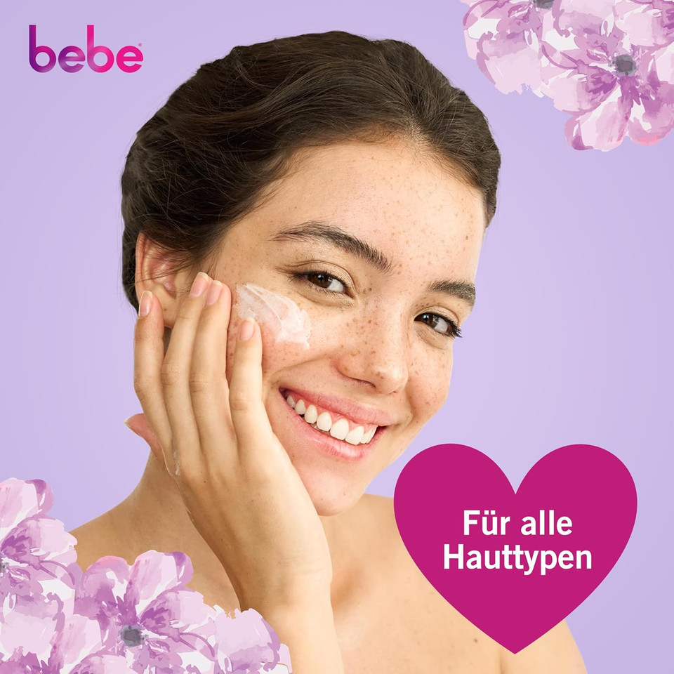 bebe Day & Night Care (50 ml), Moisturising Face Cream for All Skin Types, Nourishing Day and Night Cream with Moon Blossom and Vanilla Fragrance, Vegan